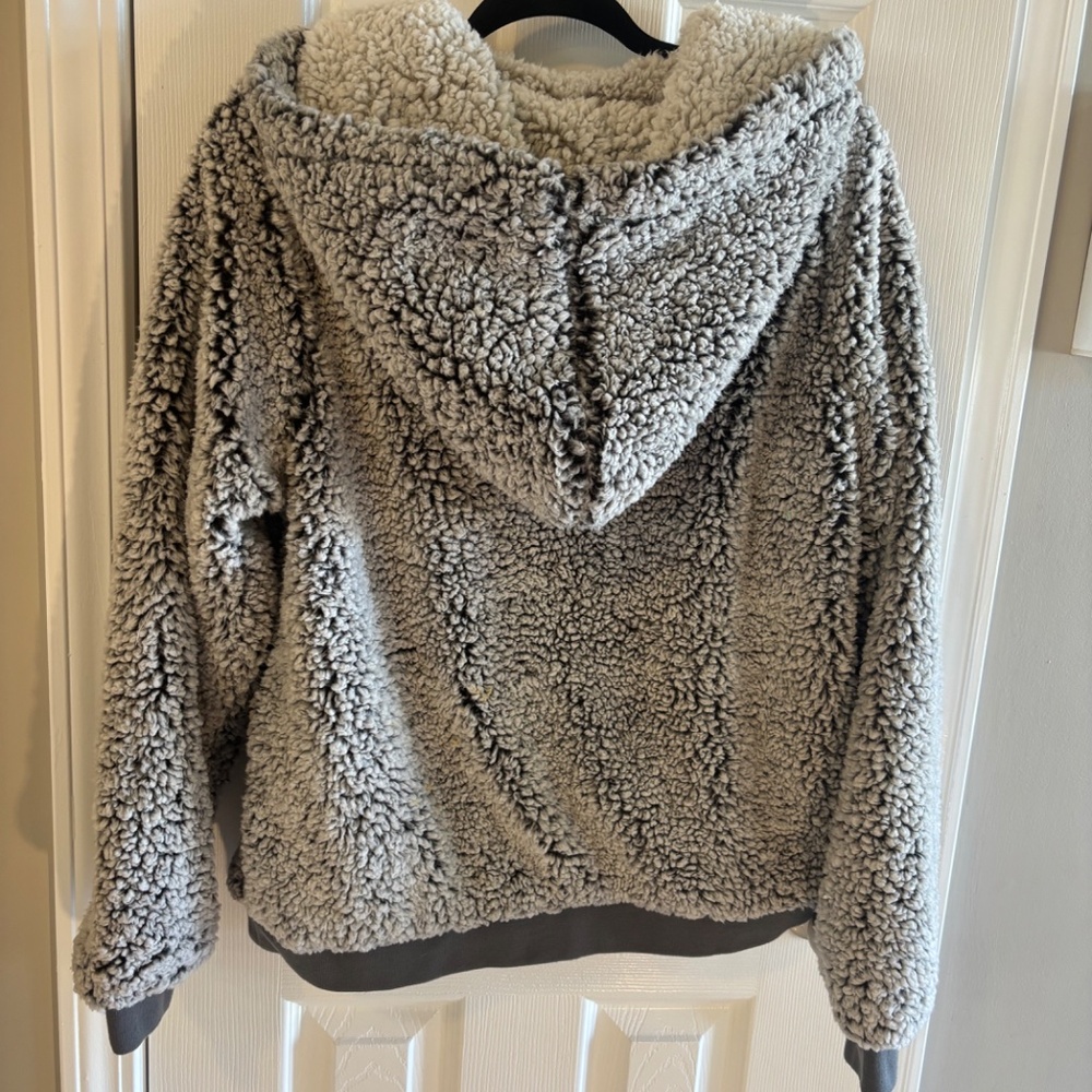 Thread & Supply Gray Sherpa Hoodie - Picture 4 of 7